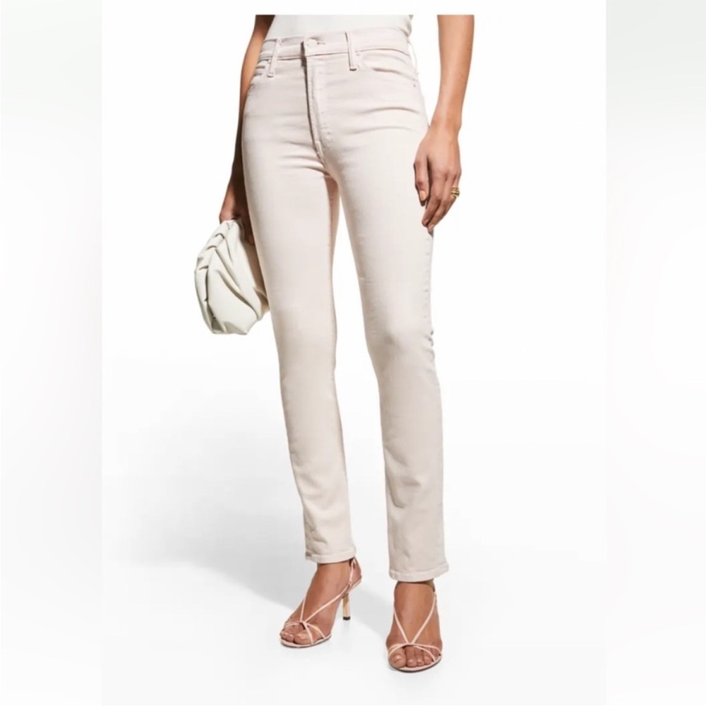 MOTHER Women's Cropped Jeans in Cream
